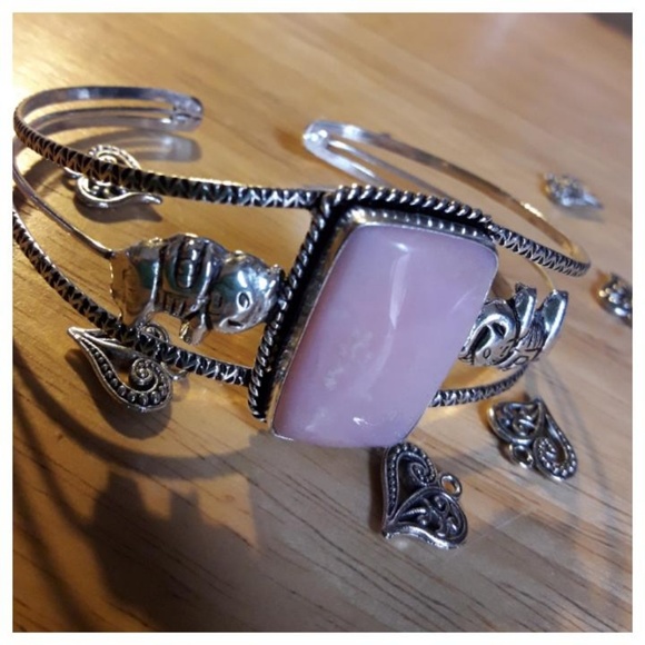 Natural Opal cuff bracelet - Picture 3 of 6